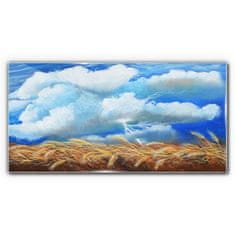 COLORAY.CZ Obraz na skle Pole Sky Lightnice 120x60 cm