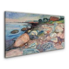 COLORAY.CZ Obraz na plátně Shore s červeným domem munch 100x50 cm