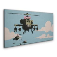 COLORAY.CZ Obraz na plátně Banksy Helicopter 100x50 cm