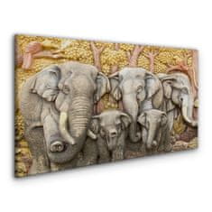 COLORAY.CZ Obraz na plátně Zvířata stromů slonů 100x50 cm