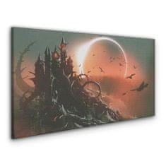 COLORAY.CZ Obraz na plátně Hrad Eclipse 120x60 cm