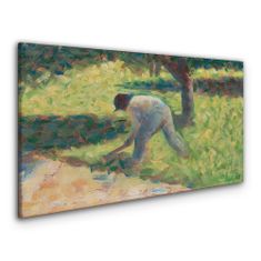 COLORAY.CZ Obraz na plátně Rolník s maoty Seurat 100x50 cm