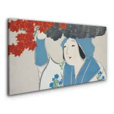 COLORAY.CZ Obraz na plátně Ženy Kimono listy 100x50 cm
