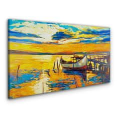 COLORAY.CZ Obraz na plátně Port Sunset Sky 120x60 cm