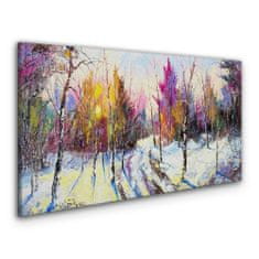 COLORAY.CZ Obraz na plátně Zimní sníh lesní příroda 120x60 cm