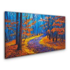 COLORAY.CZ Obraz na plátně Podzimní Lesní listí 120x60 cm