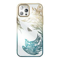 shumee Luxusní pouzdro na iPhone 14 Plus s krystaly Phoenix Series, zlaté a modré