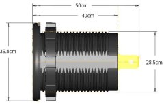 HADEX Napájecí zdířka USB 5V/2,1A s V-metrem a A-metrem