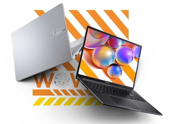 notebook Asus VivoBook 16 M1605YA-MB103W laptop WUXGA rozlíšenie SSD M.2 PCIe NVMe tenký rámček procesor AMD Ryzen 7 7730U AMD Radeon Graphics integrovaná grafická karta výkon práca zábava 2023