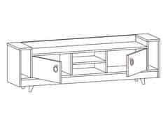 ASIR GROUP ASIR Televizní stolek TYLER dub antracit