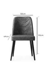 Hanah Home Sada židlí (4 kusy) Dallas - 527 V4, Antracitová