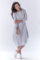 Awama Dámské mini šaty Elsavere A191 šedá L/XL