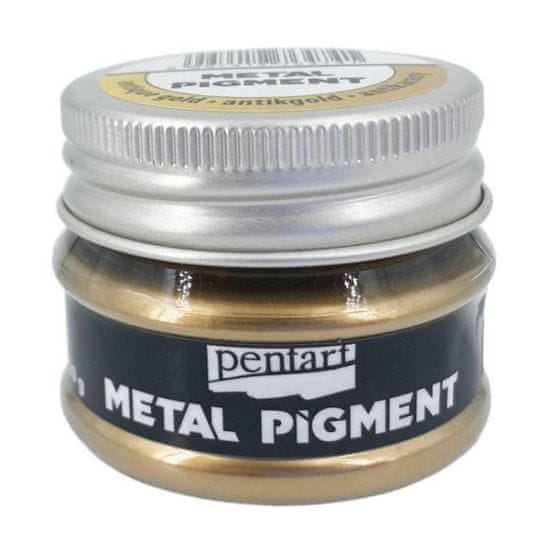 Pentart Metalický kovový pigment 20g - antická zlatá,
