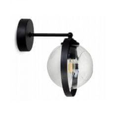 LIGHT FOR HOME Industriální nástěnné svítidlo v moderním stylu RING 2340/K/B, 1x60W, E27, Černá