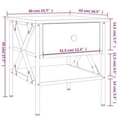 Vidaxl Noční stolky 2 ks dub sonoma 40 x 42 x 45 cm kompozitní dřevo