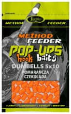 Lorpio Hook Baits Pop Up Dumblles 5x10mm Pomeranč Čokoláda 15g