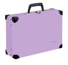 Karton PP Kufřík lamino hranatý okovaný PASTELINI fialová