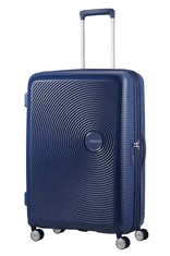 American Tourister Cestovní kufr Soundbox 77cm Tmavě modrý Midnight Navy rozšiřitelný