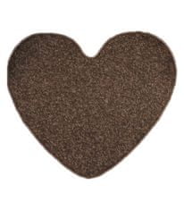 Vopi Kusový koberec Eton hnědý srdce 100x120 srdce