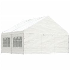 Greatstore Altán se střechou bílý 4,46 x 5,88 x 3,75 m polyethylen