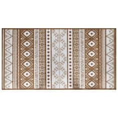 Greatstore Venkovní koberec hnědý a bílý 100 x 200 cm