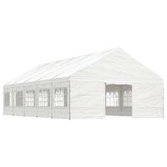 Greatstore Altán se střechou bílý 11,15 x 5,88 x 3,75 m polyethylen