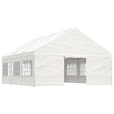 Greatstore Altán se střechou bílý 6,69 x 5,88 x 3,75 m polyethylen