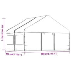 Petromila Altán se střechou bílý 4,46 x 5,88 x 3,75 m polyethylen