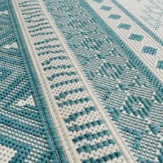 Greatstore Venkovní koberec akvamarínový a bílý 100 x 200 cm