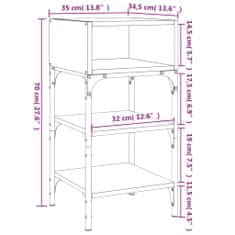 Greatstore Noční stolky 2 ks dub sonoma 35 x 34,5 x 70 cm kompozitní dřevo