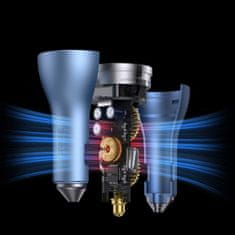 BASEUS BASEUS NABÍJEČKA DO AUTO USB-A + 2X USB-C 65W MODRÁ