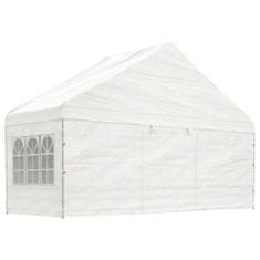 Greatstore Altán se střechou bílý 11,15 x 5,88 x 3,75 m polyethylen