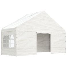 Greatstore Altán se střechou bílý 5,88 x 2,23 x 3,75 m polyethylen