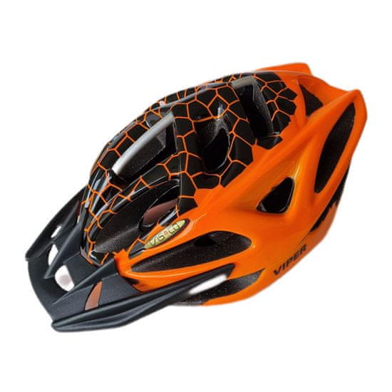 CASCO Viper oranžová + motiv kostky, vel. M 52-57cm