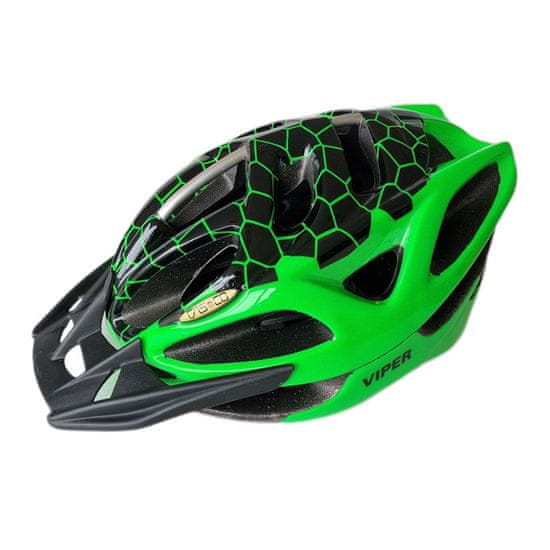 CASCO Viper zelená + motiv kostky, vel. L 58-62cm