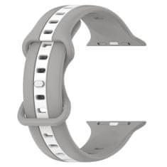 X-Site Řemínek pro Apple watch silikonový 42/44/45/49mm šedobílý