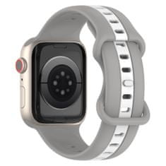 X-Site Řemínek pro Apple watch silikonový 42/44/45/49mm šedobílý