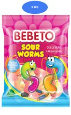 Bebeto   želé bonbóny Worms 80g (2 ks)