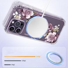 Tech-protect Magmood MagSafe kryt na iPhone 14, spring floral