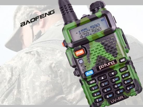 Baofeng UV-5R camo dual band radiostanice