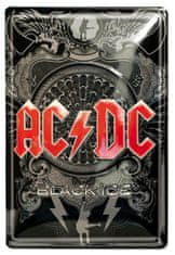 CurePink Plechová tvarovaná 3D dekorativní cedule na zeď AC/DC: Black Ice (20 x 30 cm)