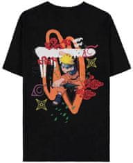 CurePink Pánské tričko Naruto: Ninja Way (L) černá bavlna