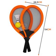 WOOPIE WOOPIE Velké tenisové rakety Badminton pro děti Set + Shuttle Ball