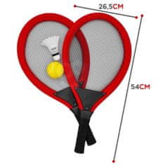 WOOPIE WOOPIE Velké tenisové rakety Badminton pro děti Set + Shuttle Ball