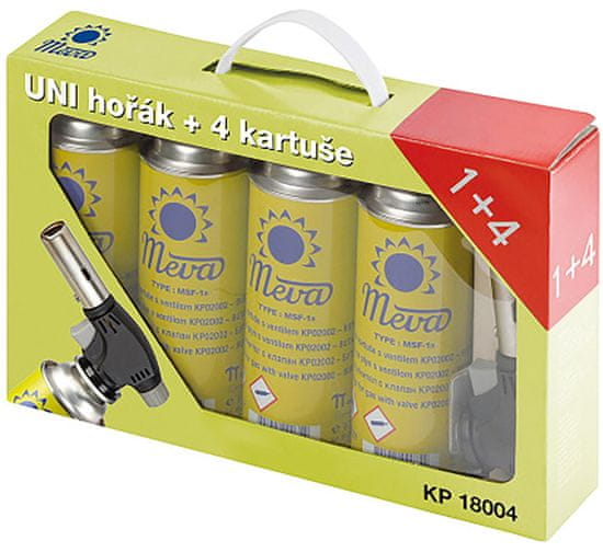 Hořák univerzální lní 360st. + 4 kartuše KP18004