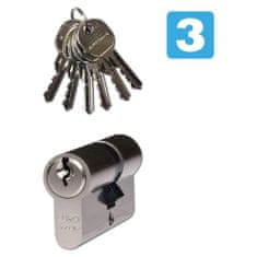 STREFA Vložka cylindrická 30+30 6 klíčů Ni, 3.třída bezpečnosti RICHTER