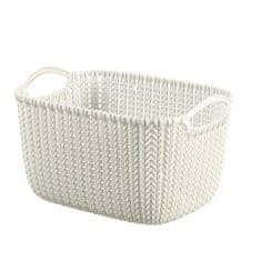 Curver Košík KNIT plastový bílý 30x22x17cm 8l "S"