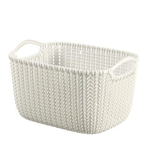 Curver Košík KNIT plastový bílý 30x22x17cm 8l "S"