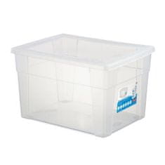 Stefanplast Plastový úložný box s víkem průhledný SCATOLA 20L,40x30x24cm