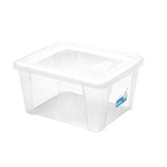 Stefanplast Plastový úložný box s víkem průhledný SCATOLA 2L, 19x16x10cm